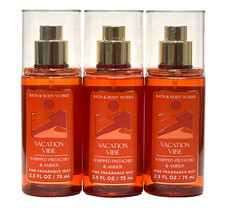 3 BATH  BODY WORKS VACATION VIBE FINE FRAGRANCE BODY MIST SPRAY 2.5 OZ TRAVEL