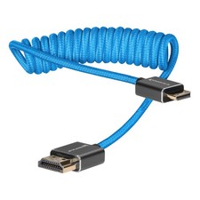 | Mini HDMI (Type C) to Full HDMI (Type A) 2.0 Coiled Cable 12”-24” Braided |...