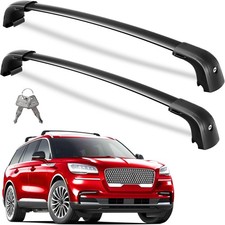 Heavy Duty Black Roof Rack Cross Bars 300lbs For Lincoln Aviator 2019-2026 Heavy Duty Black Roof Rack Cross Bars 300lbs For Lincoln Aviator 2019-2026
