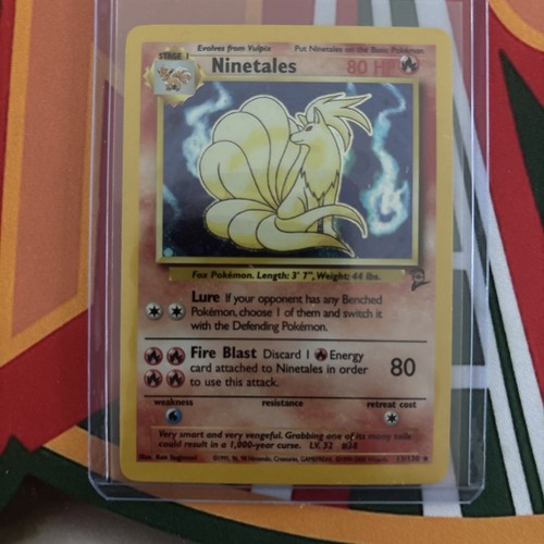 2000 Pokemon Base 2 Unlimited #13 Ninetales HOLO R Stage 1