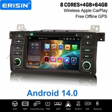 4GB+64GB Android 14 Autoradio Navi BMW 3er E46 320 Rover MG CarPlay WiFi DSP CD