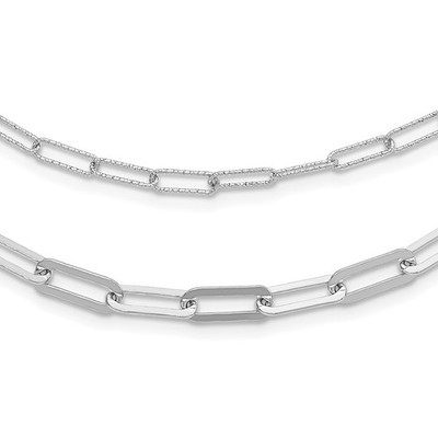 Sterling Silber mehrlagig mit 2 Zoll ext. Halskette 20'' 14,54g für Mama