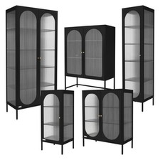 Vitrinenschrank Standvitrine Bücherschrank Hochschrank Wohnzimmerschrank Schrank