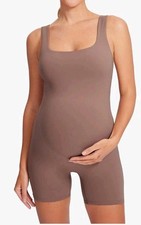 Isabel by Ingrid + Isabel Short Unitard Maternity Brown Jumpsuit Size Small 