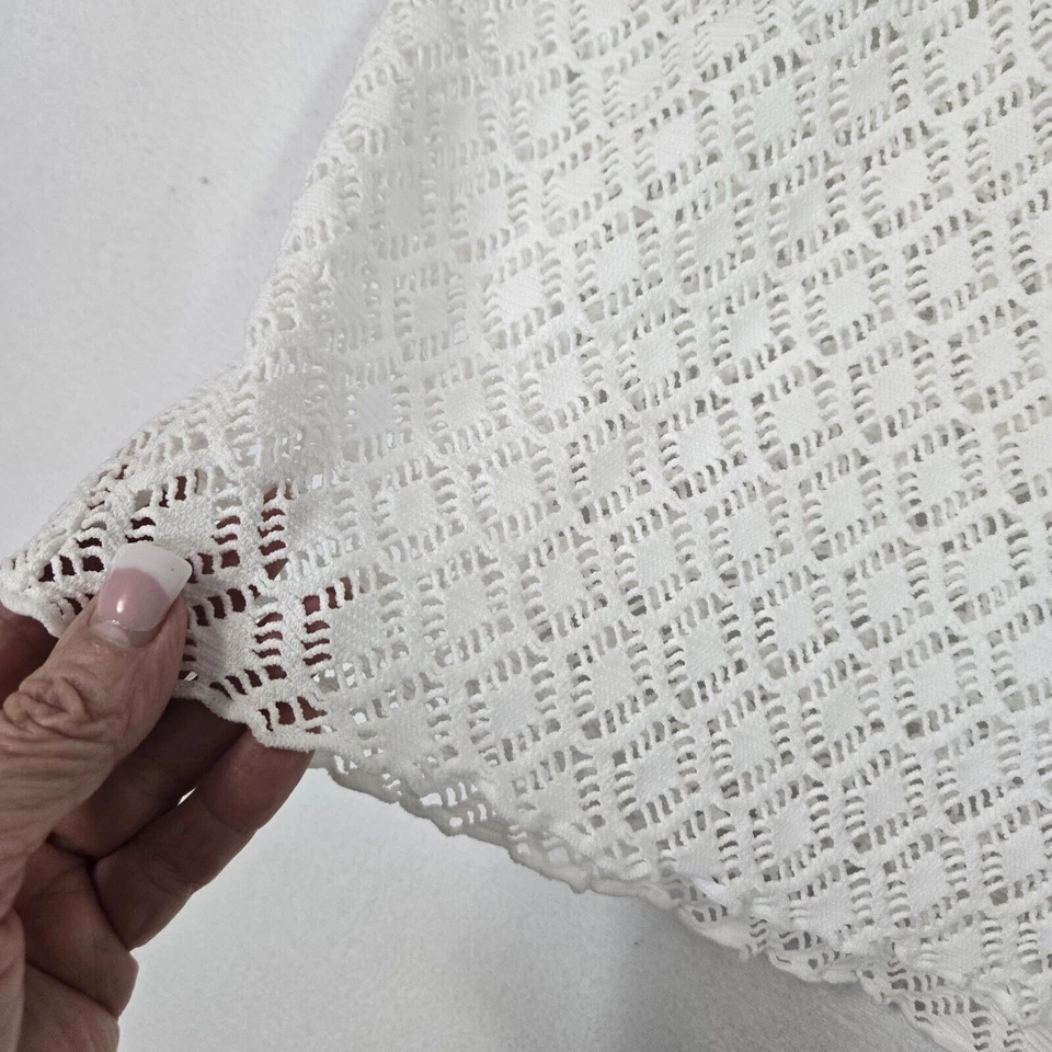 Joe Boxer White Crochet Shorts Sz XXL See Through Drawstring Waist Beachwear - Image 2 of 4