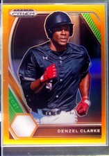 2021 Prizm Draft Picks Denzel Clarke Neon Orange Prizm /50 #PDP127 Matadors