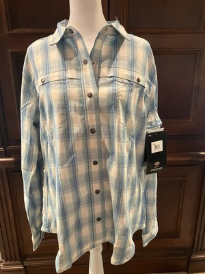 Dickies Women's Sz L Temp-IQ Long Sleeve Cooling Utility Shirt Snaps Pockets NWT