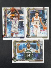 Victor Wembanyama Shai Gilgeous-Alexander 2025-26 Topps Flagship Holiday LOT X3