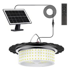 LEKIA Solar Shed Light Outdoor Indoor 244 LED 360&deg;Lighting Solar Garage Lights
