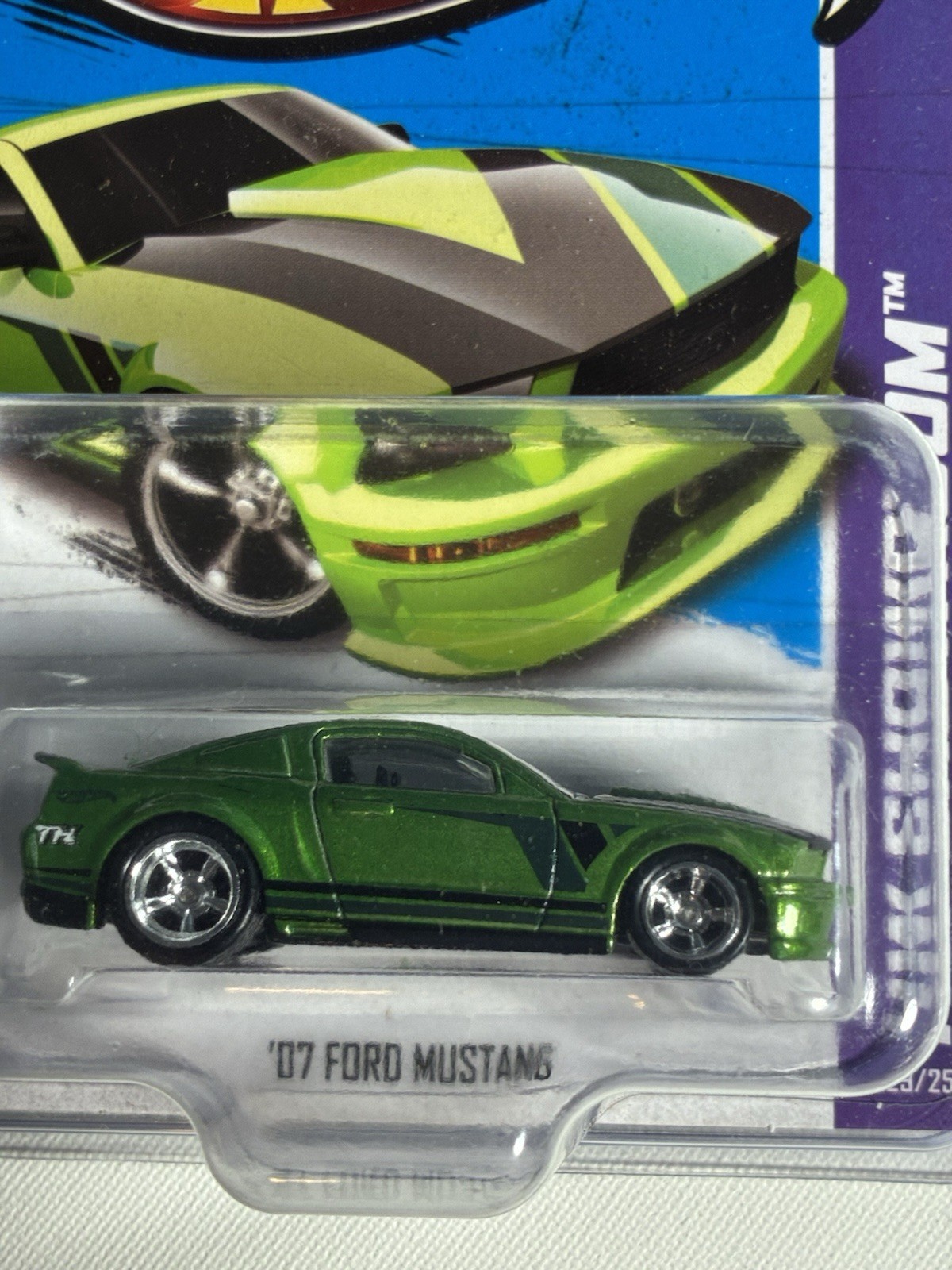 2013 Hot Wheels Super Treasure Hunt Hidden GREEN 07 FORD MUSTANG 229/250 look 