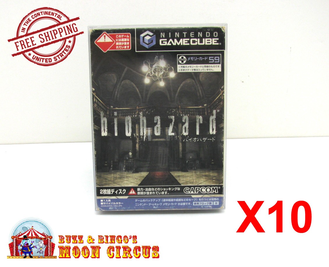 10X JAPAN DUEL DISK GAMECUBE GAMES (SIZE B)- CLEAR PLASTIC
