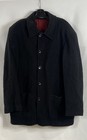 Vintage 90s Yves Saint Laurent Men's Black Wool Cashmere Overcoat Jacket Sz 44 — photo 1
