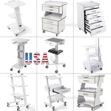 AZDENT Dental Medical Rolling Tool Cart Drawer Socket Trolley Rolling Cabinet