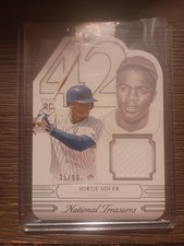 2015 Panini National Treasures - 42 Tribute Jackie Robinson, Jorge Soler #1 /99 