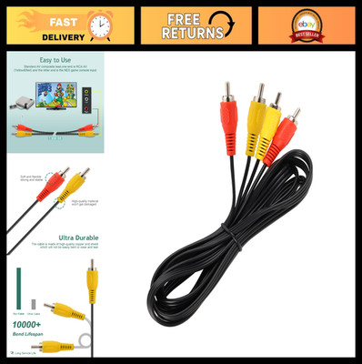 6FT AV Cable for NES - RCA Audio Video Connection Cord for TV & Monitor