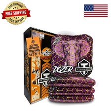6" x 6" Professional Cornhole Bags - Durable, Dual-Sided Geode Design Set of 4