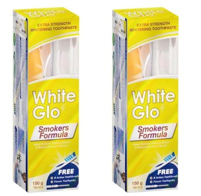 White Glo Smokers Formula Whitening Zahnpasta Pack 150g (2er Pack)