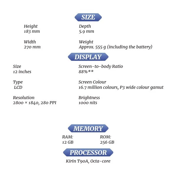 HUAWEI MatePad 12 X Wi-Fi HarmonyOS PC Tablet (Green/12GB+256GB/Octa Core) - Image 4 of 4