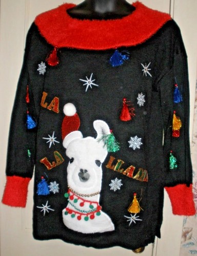 Multi-Trim Holiday Sweater CHRISTMAS 