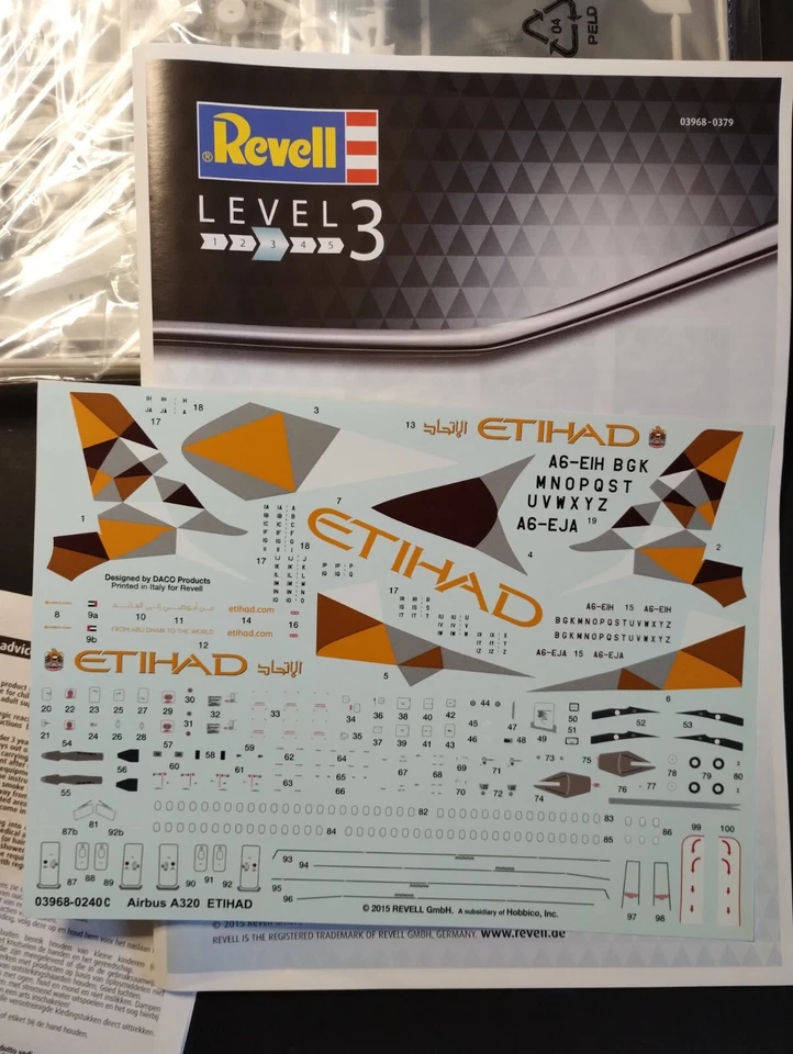 Revell N. 03968 1/144 Airbus A320 Etihad Airways Sigillato - Immagine 4 di 4