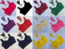 Ready-Made Stitched Designer Plain Sari Blouse Saree Choli Party Wear Crop Top