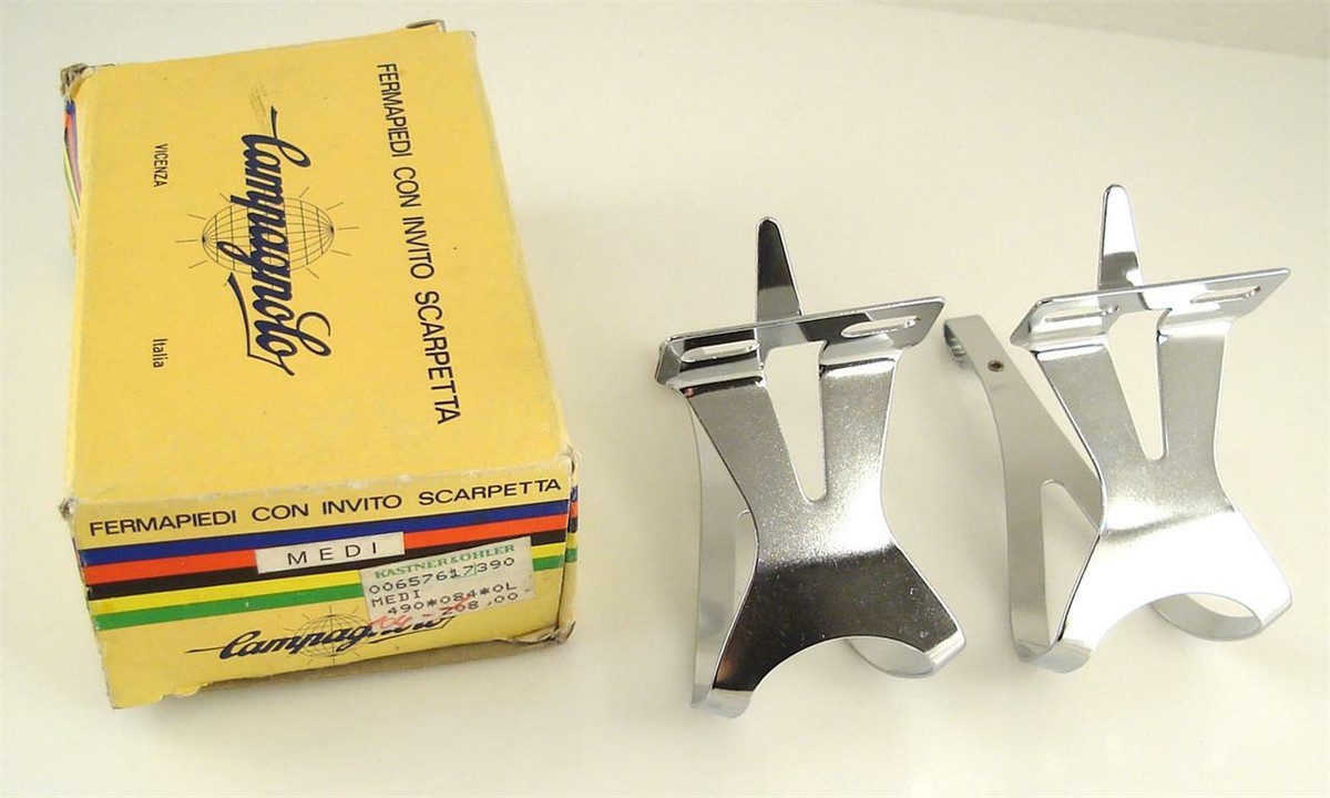 Campagnolo Nuovo Record Clip ペダル Campagnolo Nuovo Record NOS/NIB Toe Clips - Vintage Bike