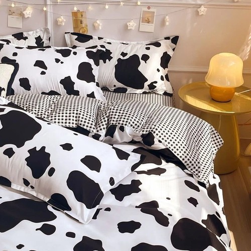 Duvet Cover Set with Flat Sheet Pillowcases Single Double Queen Size Bedding Kit - Picture 9 of 33