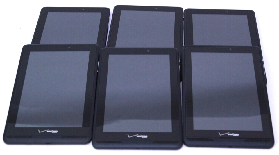 6 Verizon Wireless Ellipsis 7 QMV7A/B 4G + WiFi Android Tablets Black 7