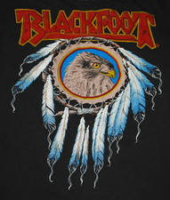 Rare Blackfoot T-Shirt Heavy Cotton Full Sizes Black Unisex Tee Gift Fan 1T348