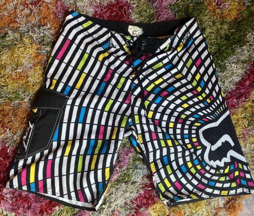 FOX Racing Men’s Fox Head Board Shorts Size 36 Black Color block | eBay