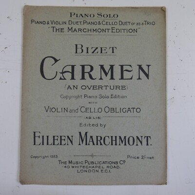 BIZET CARMEN OUVERTURE eileen marchmont , + Violine / Cello ad lib