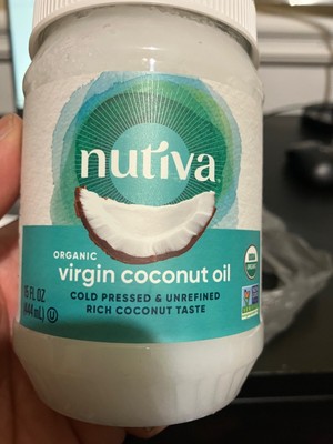Nutiva Organic Coconut Oil 15 fl oz, Cold-Pressed, Non-GMO