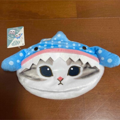 Mofusand Reversible Pencil Pouch Jinbei Nyan Whale Shark Cat Blue Bandai Japan