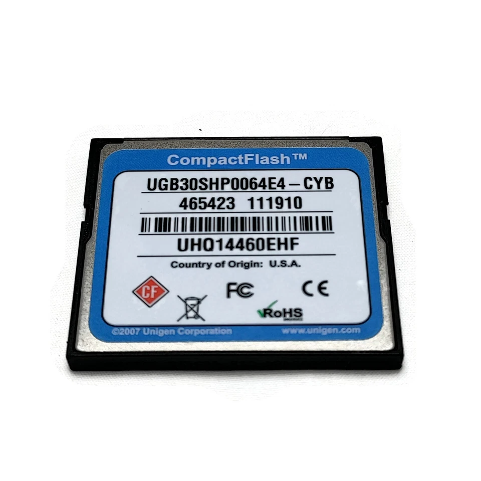 Cisco Unigen Compact Flash UGB30SHP0064E4-CYB. 64MB. Made in USA - Image 2 of 3