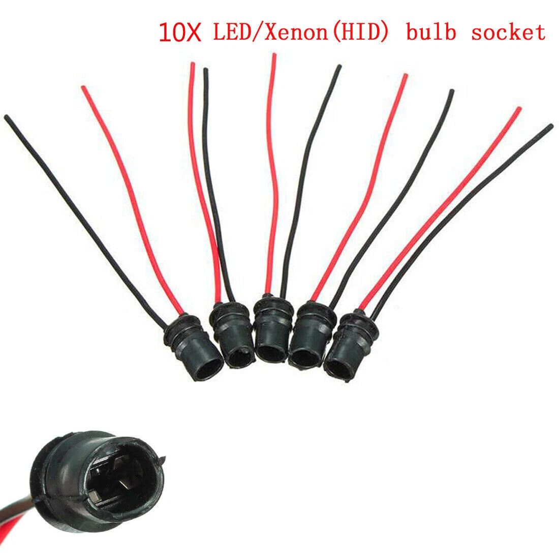 10X Car Tuck Boat T10 W5W 501 194 T15 LED Xenon bulb socket Holder Soft Rubber