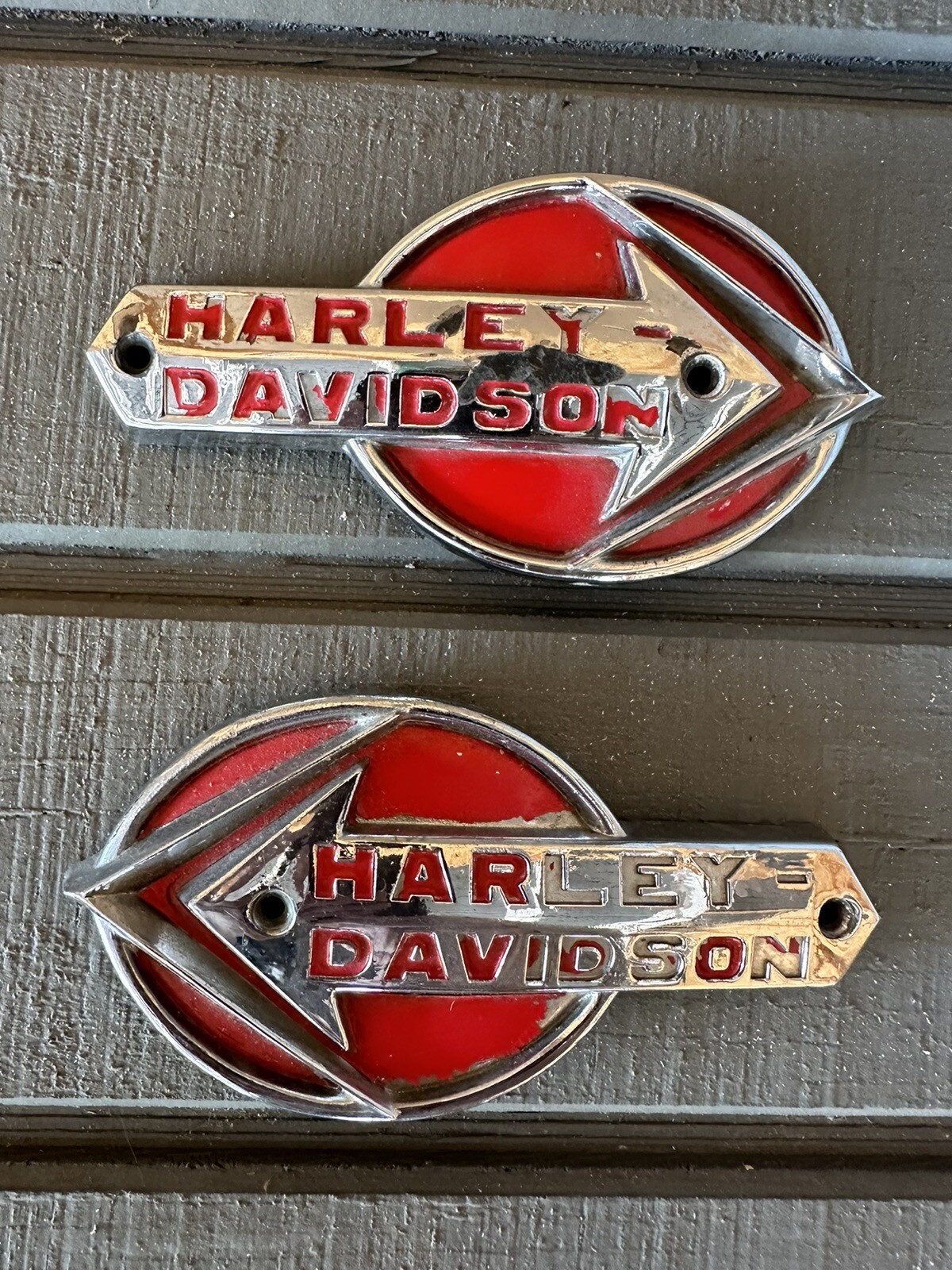 Original 1959 1960 Harley Davidson Panhead Gas Tanks Fuel w/ Emblems FL