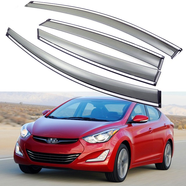 4 Window Visor Vent Deflector Sun/Rain Guard for Hyundai Elantra Sedan