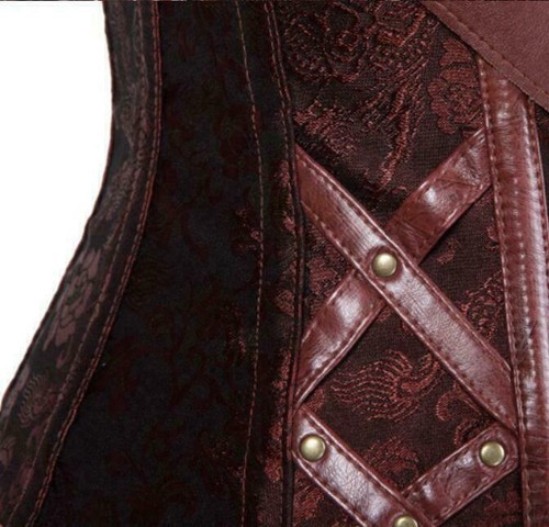 Chaleco punk punk de cuero sintético gótico punk para mujer chaleco con cordones steampunk - Imagen 9 de 15