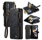 Men/Women Zipper Leather Magnetic Card Slot Flip Wallet Phone Case With Wristlet