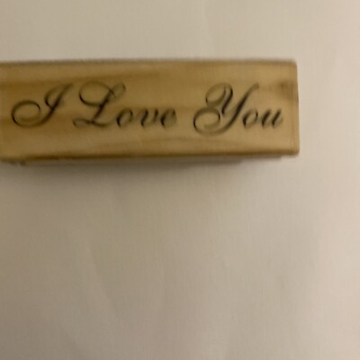 CraftSmart Rubber Stamp I Love You Card Making Words Love Cursive Sentiments