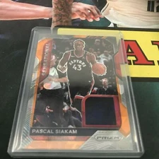 Panini Prizm Pascal Siakim Jersey Relic Orange Ice GU Raptors