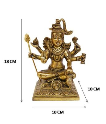 Messing Lord Shiva Bholenath Mahadev Idol Figur Statue Für Wohnkultur 18 cm