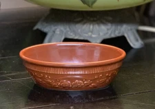 VINTAGE TST GENIUNE OVEN SERVE WARE BROWN EMBOSSED OVAL DISH MADE IN USA EXC