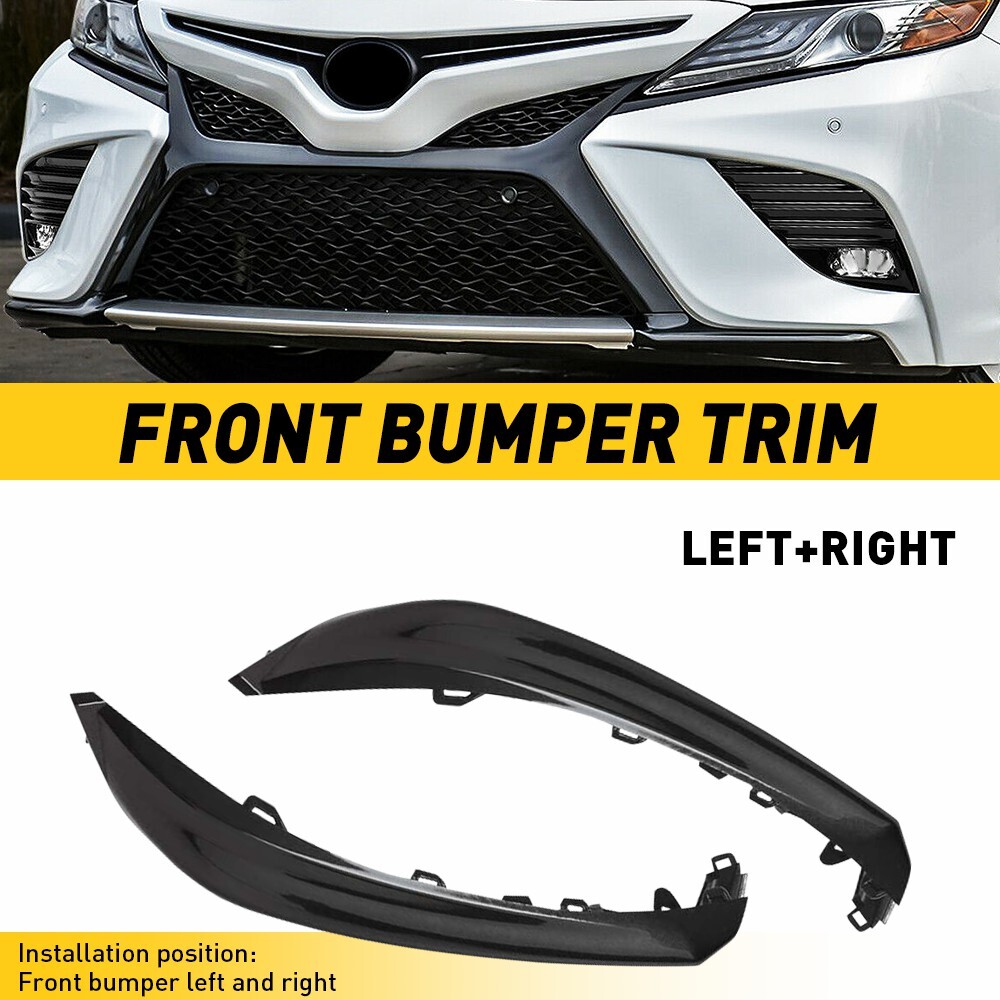 For Toyota 2018-2020 Camry SE XSE Front Bumper Grille Lower Molding Trim Black