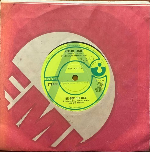 Be-Bop Deluxe - Kiss OF Light / Shine 1976 Oz A Label Promo 45