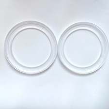 2 Pcs 4.5" Transparent Acrylic Speaker Recessed Mounting Spacer Rings W/ Bezel