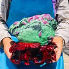 7.17LB Natural Red green treasure Ruby Epidote SLAB ROUGH ROCK specimen