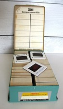 Vintage Kodak Compartment File Slide Holder w Slides Scandinavia 1972