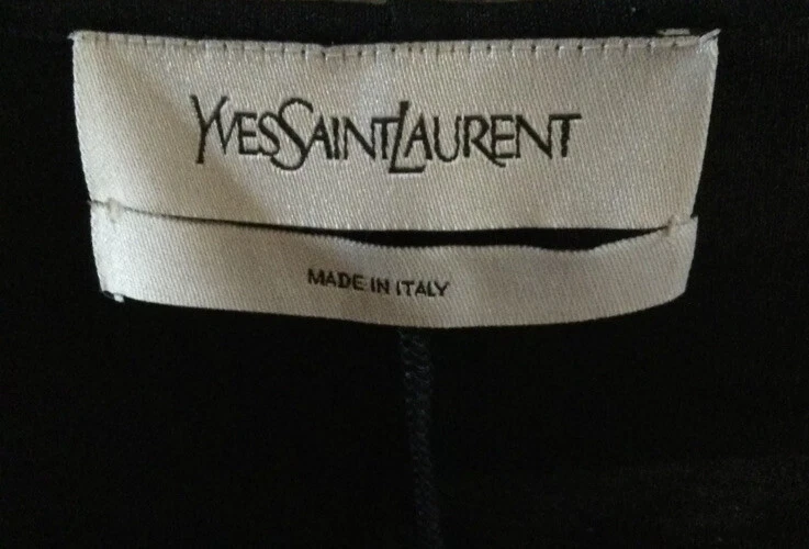 Yves Saint Laurent коротким рукавом Джерси драпировки платье черный размер 36 США 6 G2U - Изображение 2 из 4