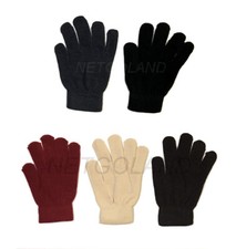 Women Girls Winter Warm Knit Knitted Casual Gloves Stretch One Size Solid Colors